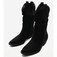 thumbnail image 4 of STYLE & COMPANY Womens Black Dannaa Almond Toe Block Heel Western Boot 8.5 M, 4 of 5
