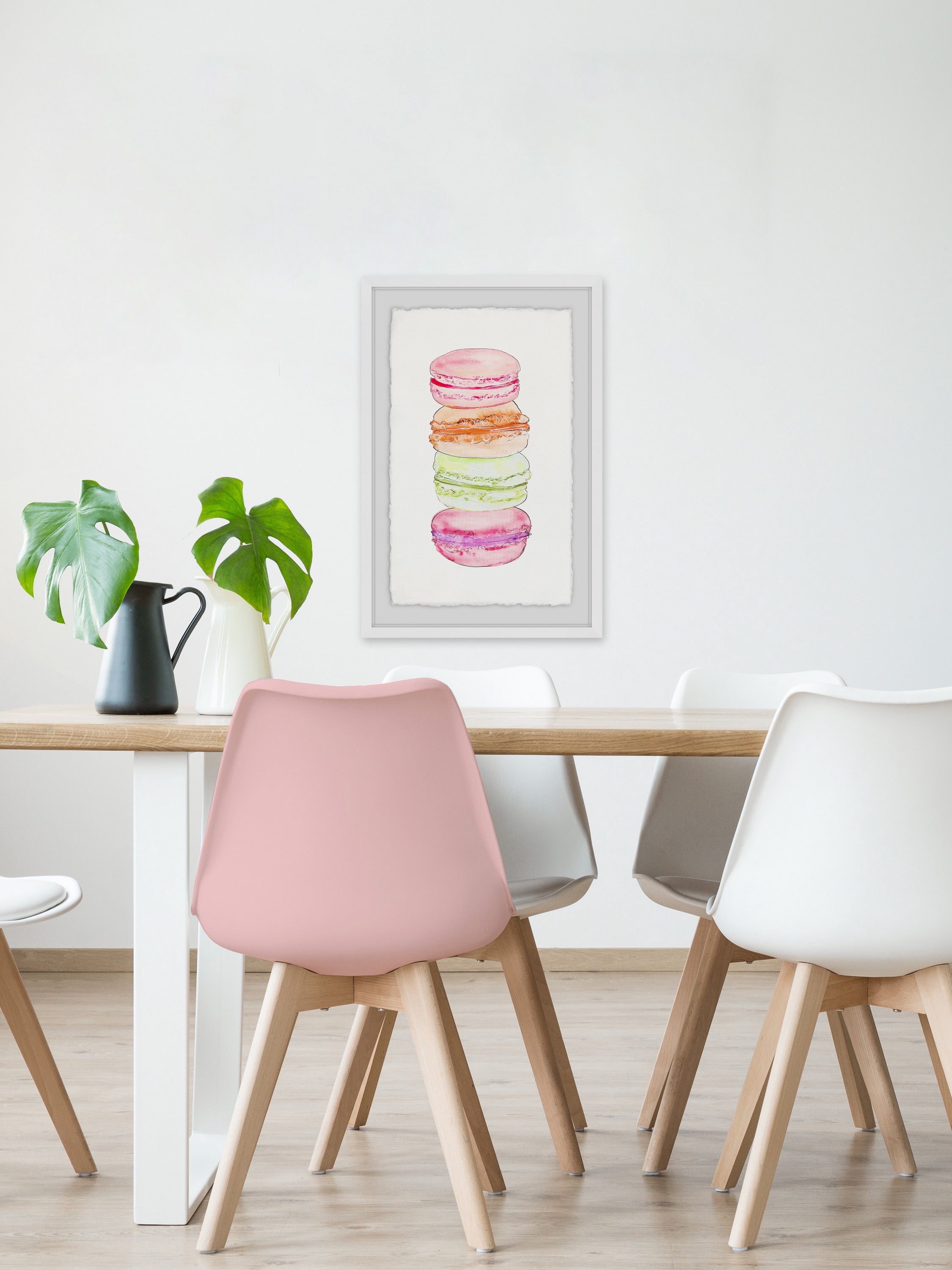 Macaron Tower Framed Painting Print