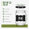 thumbnail image 2 of SOONTRANS Mason Jars 8oz, 12 Pack Regular Mouth Glass Jars With Lid Salad Jars with Stickers Canning Jars, Condiment Pots Pickling Home Decor Overnight Oats Fruit Preserves Jam Jelly Food Relishes, 2 of 6