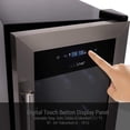 thumbnail image 2 of NutriChef 18 Bottle Dual Zone Cooler for Wines Chiller, Freestanding Compact Countertop Mini Fridge, 2 of 9