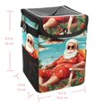 thumbnail image 5 of Santa Claus Foldable Car Trash Bin with Lid, Leak-proof Mini Garbage Can – Hanging Storage Bag Included, 5 of 6