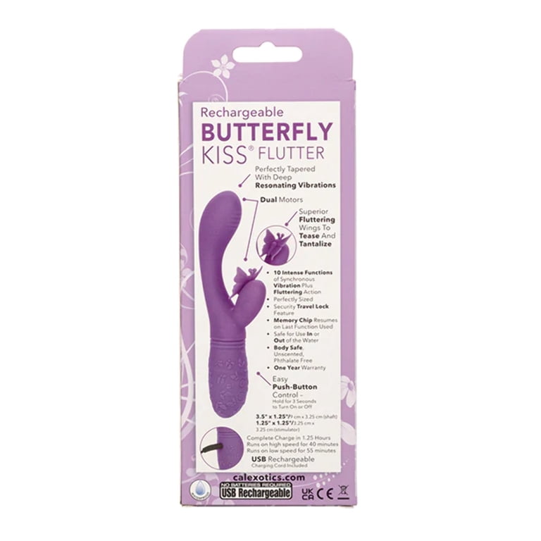CalExotics Rechargeable Butterfly Kiss Flutter - Purple Butterfly Kiss Vibrator - Walmart.com CalExotics Rechargeable Butterfly Kiss Flutter - Purple Butterfly Kiss Vibrator - Walmart.com