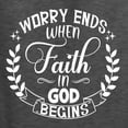 thumbnail image 5 of Wild Bobby Worry Ends When Faith In God Begins Inspirational/Christian Men Graphic Tee, Heather Black, 4X-Large, 5 of 5
