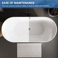 thumbnail image 6 of IDEALHOUSE Glossy White Acrylic Oval Freestanding Bathtub, Model 6125, Modern Soaking Tub with Chrome Drain and Overflow, Home Spa Upgrade, 6 of 7
