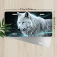 thumbnail image 2 of License Plate, Arctic Wolf Portrait Decorative Front,Personalized Stainless Steel License Plate Cover For Men Women,12.2" X 6.2", 2 of 6
