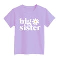 thumbnail image 4 of Gubotare Baby Shirts Big Sister Shirts for Toddler Baby Girls Announcement T-Shirt Summer Short Sleeve Tees Big Sis Tops (Purple,3-4 Years), 4 of 4
