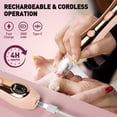 thumbnail image 6 of CshidWorld Cordless Electric Nail File, 10-Speed Nail Drill Kit with LED Light, Professional Portable Manicure Pedicure Tool for Thick Nails, Hand & Foot（Pink）, 6 of 9