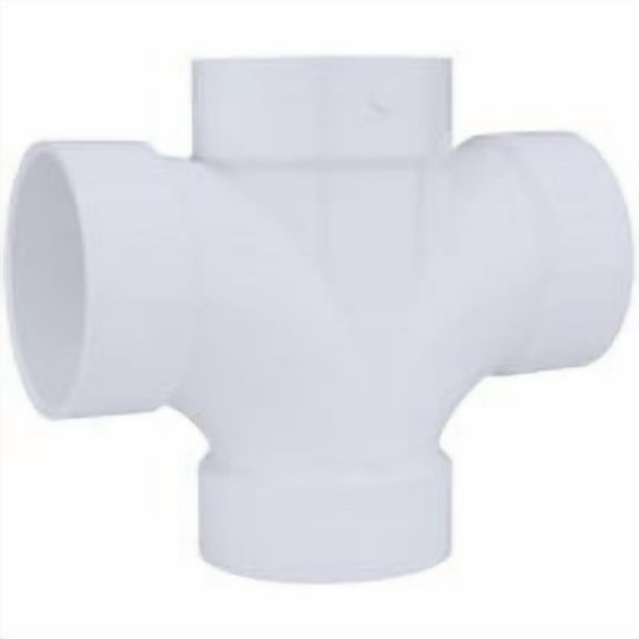 Charlotte Pipe Double Sanitary Tee Pipe Fitting - Easy Installation - 4 In