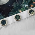 thumbnail image 4 of Manfei Teens Starry Sky Moon Black Out Curtains,Chic Floral Flower Curtains Pack of 2 (42x63 Each),Bohemian Theme Bedroom Curtains,Lightweight Room Decor, 4 of 6