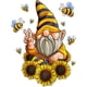 thumbnail image 1 of Cuadros Decorativos 5D Bee Gnome Rhinestone Dibujo Artesanía DIY Arte Full Round Drill Diamond Picture Likrtyny embutido en tela, 1 of 9