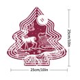 thumbnail image 7 of Stylish Metal Christmas Tree Wind Spinner - Festive Zigzag Design with Reindeer & Sleigh Perfect for Yard & Garden Decor, 7 of 7