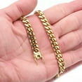 thumbnail image 5 of 6mm-18mm Men's Miami Cuban Link Chain Necklace 18K Gold Plated Stainless Steel, 5 of 6
