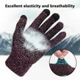 thumbnail image 6 of ZOELNIC Winter Knit Gloves Touchscreen Windproof Anti-slip Thermal Soft Wool Lining Elastic Cuff for Women Men, Blue Man, 6 of 9