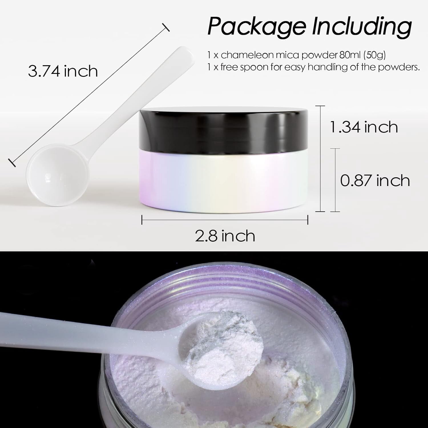 Chameleon Mica Powder, Fancy Starry Chrome Nail Powder, Pearlescent Effect Color Shift Pigment for Epoxy Resin, Makeup, Nail Polish, Soap Dye, Candle Making, Slime