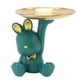 thumbnail image 1 of Bandeja de almacenamiento antideslizante para el hogar y la oficina, adorable solución de decoración y organización, estatua de conejo de resina ecológica verde, 1 of 8