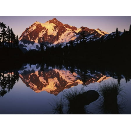 Mt. Shuskan in North Cascades National Park from Picture Lake, Washington Print Wall Art By Charles