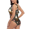 thumbnail image 4 of Haiem Gnome Insect Frog Women's One Piece Swimsuits Tummy Control One Shoulder Bathing Suits Ruffle Swimwear-XX-Large, 4 of 8