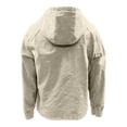 thumbnail image 2 of Ceisia Men's Loose Fit Washed Distressed Denim Half-Zip Hooded Pullover Sweatshirt Gifts, 2 of 6
