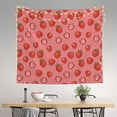 thumbnail image 2 of Xecao Red Strawberry patten Tapestry 60x51 Inches Wall Hanging Poster Tapestry for Living Room Bedroom Home Decor, 2 of 6
