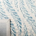 thumbnail image 6 of SAFAVIEH Micro-Loop Daffodil Leaves Area Rug, Ivory/Blue, 5' x 5' Square, 6 of 10