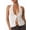 White, variant on Women'S Crochet Tie Front Halter Neck Crop Camisole Top Swimsuit Cover Up Beachwear White S