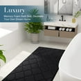 thumbnail image 6 of TJOUL Memory Foam Bath Mat Rug 24x16, Soft and Absorbent Bathroom Rugs, Non-Slip, Comfortable, Machine Washable Bath Carpet for Bathroom Floor, Tub, Shower and Home Decor Accessories, Black, 6 of 11