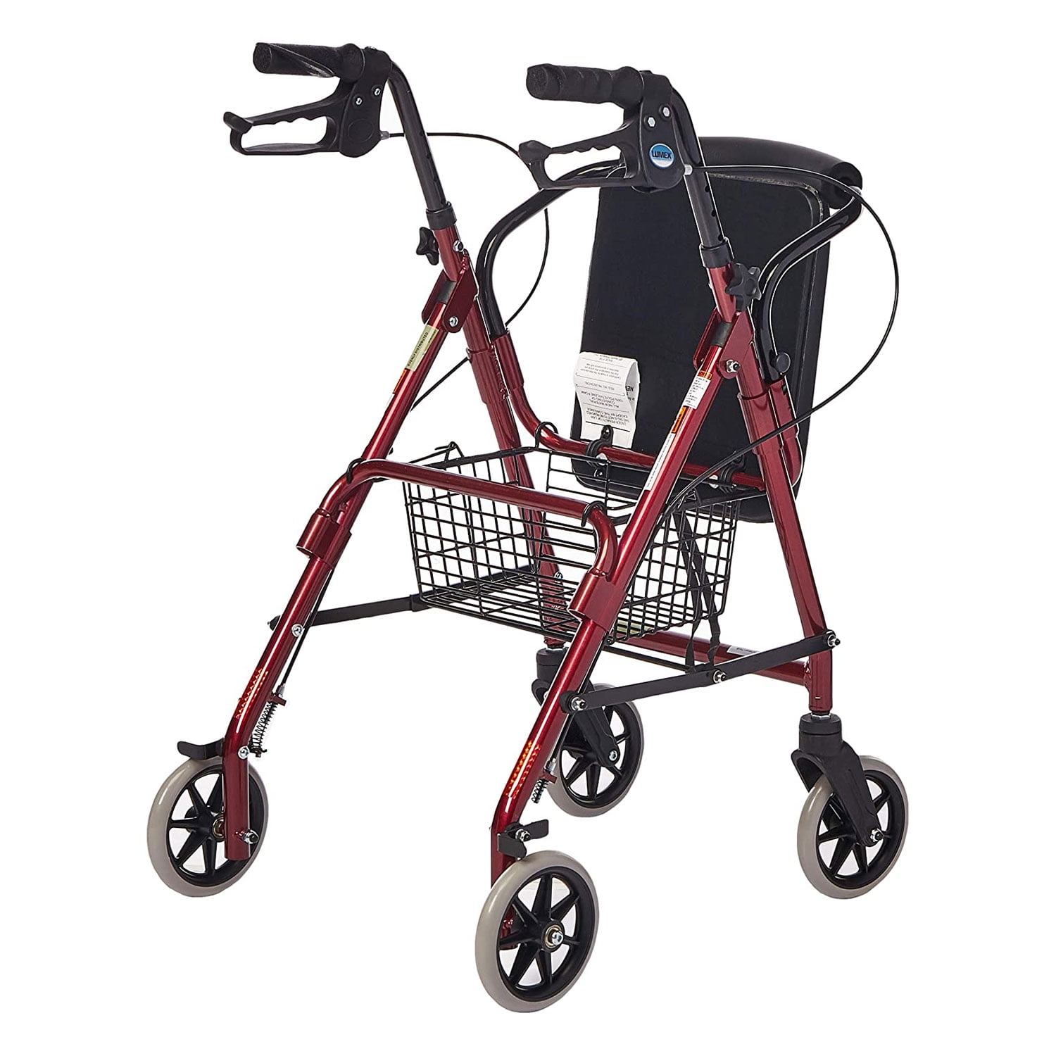 Lumex Walkabout Lite Junior Rollator, Burgundy Lumex Walkabout Lite Junior Rollator, Burgundy