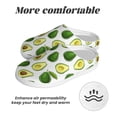 thumbnail image 6 of Daiia Avocado1 Print Women’s Fuzzy Slippers Memory Foam Lightweight House Shoes Cozy Loafer Flannel House Shoes-35/36, 6 of 7