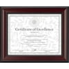 DAX Rosewood Document Frame, Wall-Mount, Plastic, 8 1/2 x 11