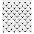 thumbnail image 3 of Ambesonne Deer Shower Curtain, Animal Head Silhouettes, 69"Wx84"L, Black White, 3 of 3