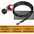 thumbnail image 3 of 0-30 PSI Adjustable Propane Regulator with 4 Feet QCC1/Type1 Hose - Fits for Propane Burner Turkey Fryer Smoker and More Appliances - Safety Certified, 3 of 4
