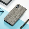 thumbnail image 5 of for Nothing Phone (1) Case, Premium PU Leather Wallet Case [Cat & Dog & Flowers Embossed] Card Slots Kickstand Magnetic Closure Flip Case Cover for Nothing Phone (1),Gray, 5 of 6