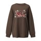 thumbnail image 5 of Puntoco - Sudadera de forro polar de manga larga con cuello redondo suelto para mujer Puntoco Puntoco-5993, 5 of 8