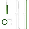 thumbnail image 3 of Reusable Glass Straw, 10 Pack Glass Drinking Straws Shatter Resistant, 8" x 0.32" Straight Colorful Eco-Friendly Straw 2 Brush, Perfect for Smoothies, Tea, Juice, Milkshakes, Frozen Drinks, 3 of 9