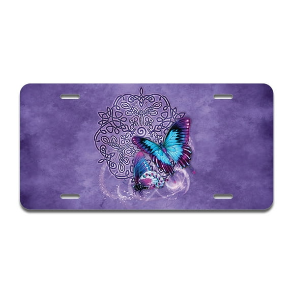 Celtic Butterflies Aluminum License Plate| License Plate 12" X 6" Fits Any Car, Truck, SUV, RV, or Trailer | Made in The USA