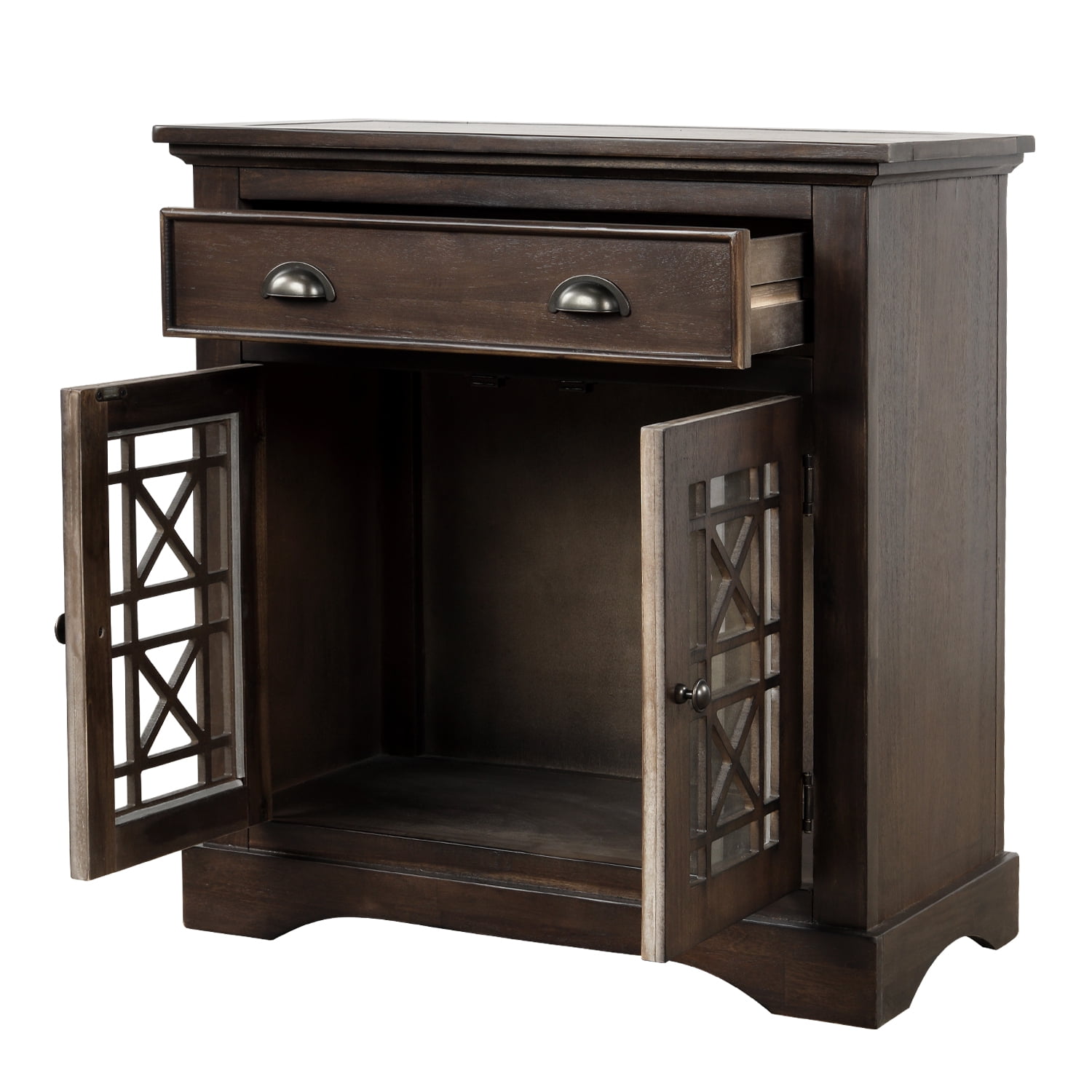 Kepooman Retro Wooden Storage Cabinet with 2 Doors & Big Drawer for Home Office, 29" L x 14.7" W x 29.5" H, Espresso Kepooman Retro Wooden Storage Cabinet with 2 Doors & Big Drawer for Home Office, 29" L x 14.7" W x 29.5" H, Espresso