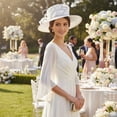 thumbnail image 7 of vlrwzc Wide Brim Satin Church Hat Afternoon Tea Derby Headwear, 7 of 7
