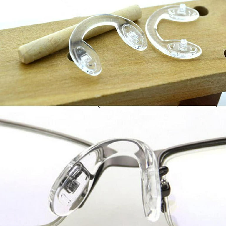 Large Eyeglasses Nose Pads,glasses Bridge Strap/saddle Bridge,soft Silicone  Anti-slip Replacement Nosepads,screw-in Eyeglasses Nose Piece For Eye Glas