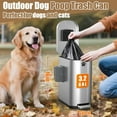 thumbnail image 4 of Dog Poop Trash Can Outside with Odor Control Lid & Step Pedal, 3.2Gal Stainless Steel Outdoor Trash Can, Waterproof Dog Waste Container Station - Includes Carbon Filters & Paw Stickers, 4 of 18