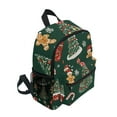 thumbnail image 2 of FORMRS School Backpack with Front Zippered Pocket 12" Student Travel Daypack, Yellow Christmas Gingerbread, 2 of 6
