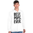 thumbnail image 3 of Best Pops Ever Dad Grandpa Far Day Men's Big & Tall Graphic Zip Up Hoodie Brisco Brands 5X, 3 of 5