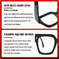 thumbnail image 4 of Fashion Oversized Blue Light Blocking Glasses For Women Men Trendy Big Square Frame Computer Eyeglasses, 4 of 8