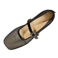thumbnail image 2 of Miluxas Women's Mesh Ballet Flats Comfortable Dressy Trendy Square Closed Toe Mary Jane Flat Shoes Black 8.5(41), 2 of 9