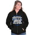 thumbnail image 4 of Favorite Police Officer Calls Me Mom Zip Hoodie Sweatshirt Women Brisco Brands S, 4 of 6