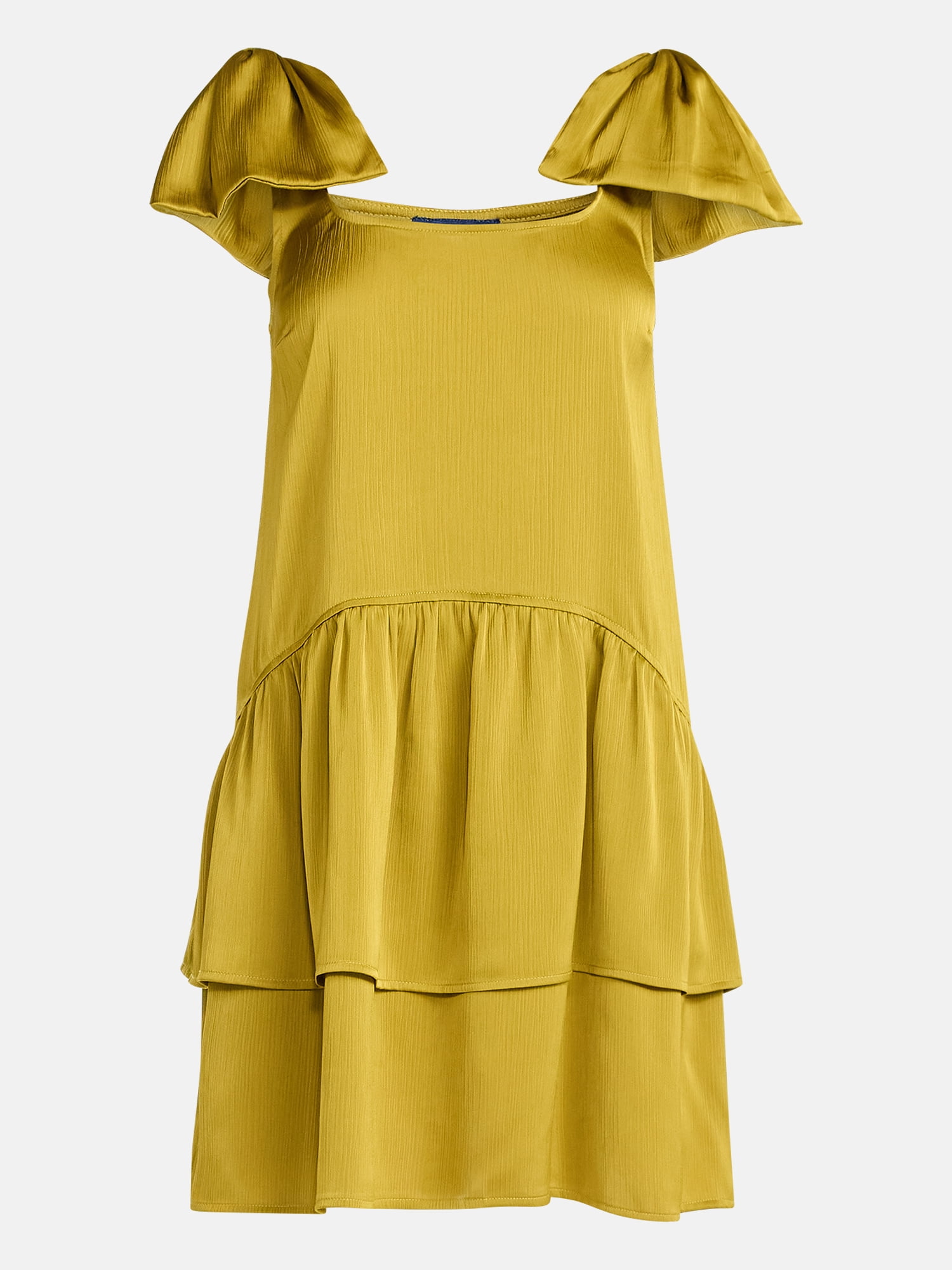 Scoop Women's Satin Bow Mini Dress, Sizes XS-XXL