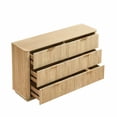 thumbnail image 6 of Spaco 6 Drawers Dresser, 55.12''W x 15.75''D x 31.5''H Modern Chest of Drawers, Dresser TV Stand, Wood Drawer Organizer for Indoor, Light Brown, 6 of 14