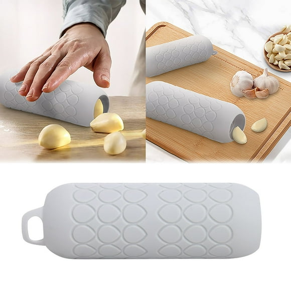 WIFKLSIIPG Silicone Garlic Peeler Manual Peeling Garlic Manual Garlic Puree Household Kitchen Gadgets(Silver)