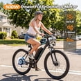 thumbnail image 5 of 26" Electric Bike for Adults, 500W E-Bike with 48V 7.8Ah Battery, 19.8MPH 7-Speed, Front Suspension, Dual Disc Brakes, UL2849 Certified, Blue, 5 of 9