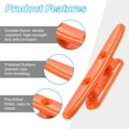 thumbnail image 3 of Uxcell 4pcs 4" Nylon Boat Dock Cleat, Kayak Rope Tie Cleat with Screws for Boat Dock Marine, Orange, 3 of 7