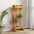 thumbnail image 2 of Topbuy 2-In-1 Raised Garden Bed with Trellis Removable Planter Boxes with Lattice Trellis 44.5” Vertical Wood Flower Bed, 2 of 10